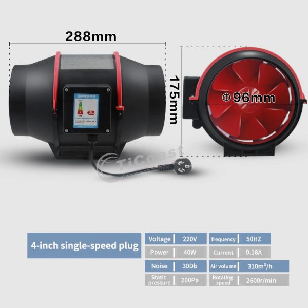 4 inch Duct Booster Fan - Image 3